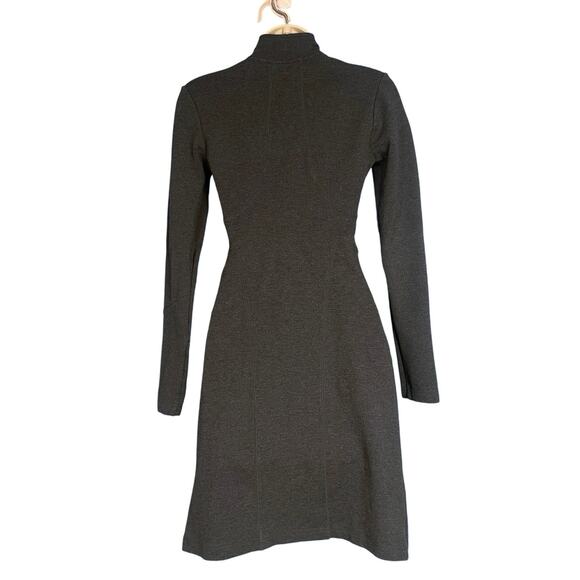 Athleta Cassidy Long Sleeve Half Zip Ponte Knit Dress Charcoal Grey XXS - Picture 9 of 11
